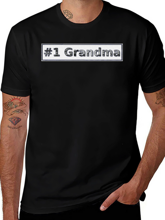 #1 Grandma T-Shirt - Black Novelty Tee