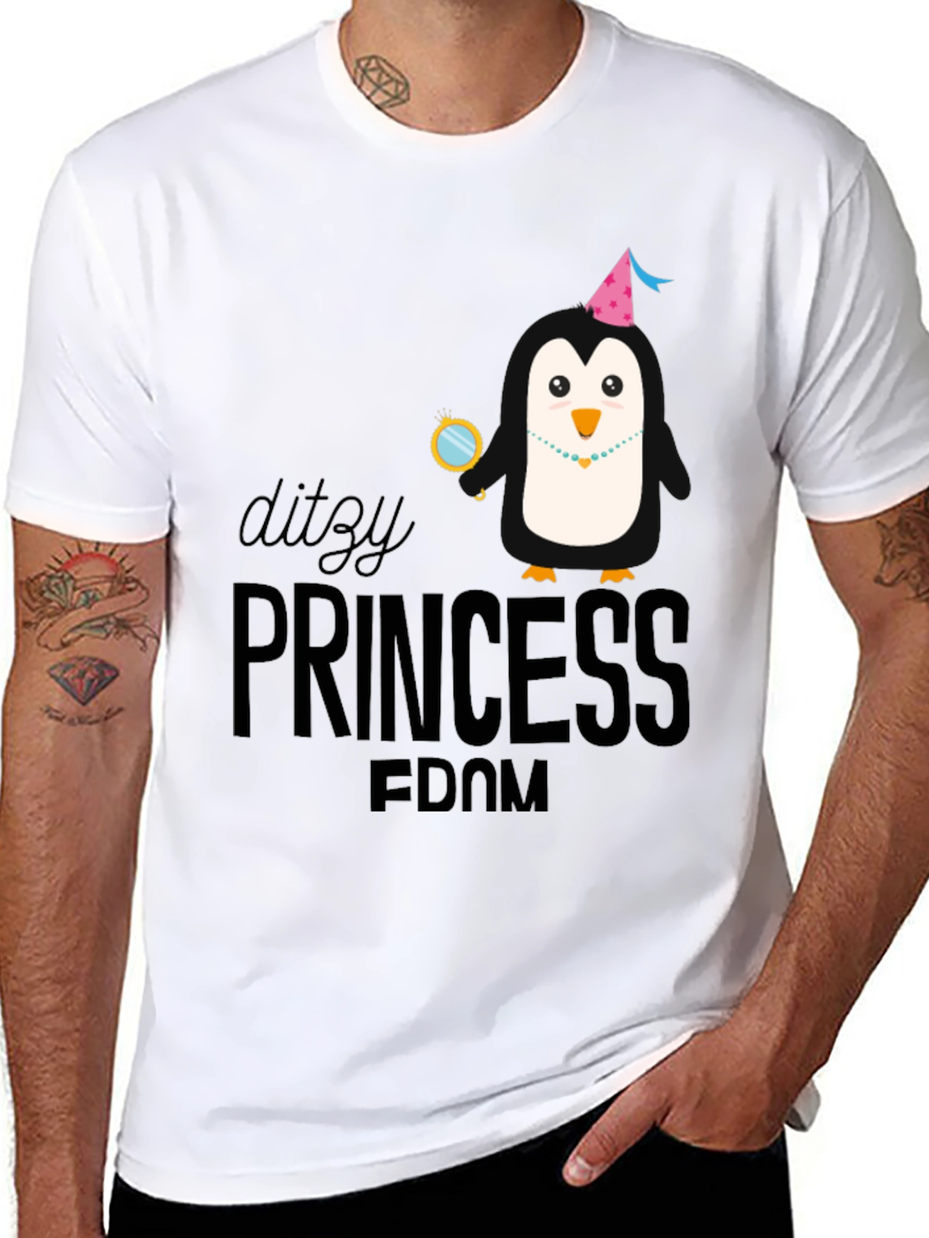 Ditzy Princess Penguin Graphic T-Shirt