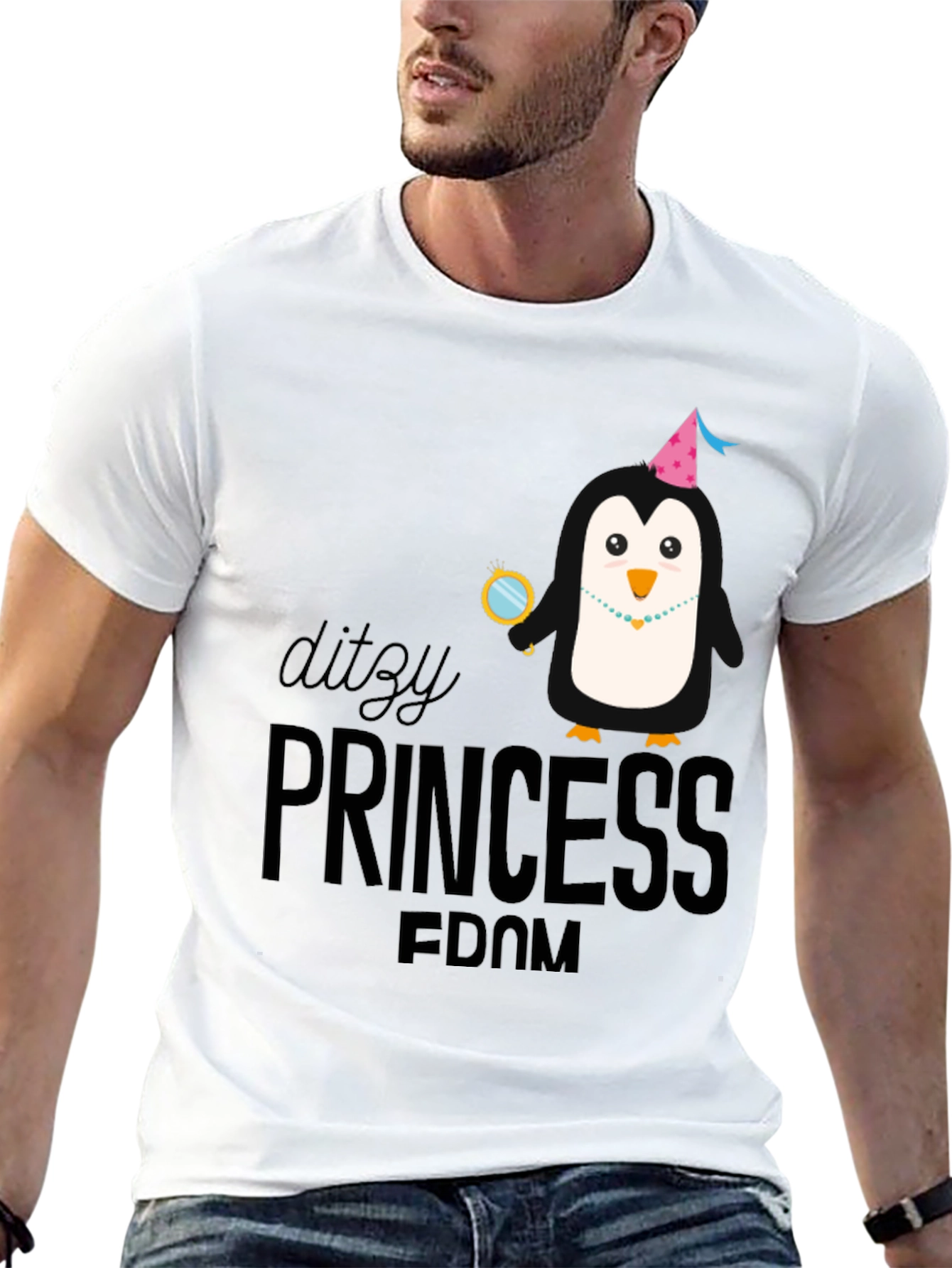Ditzy Princess Penguin Graphic T-Shirt