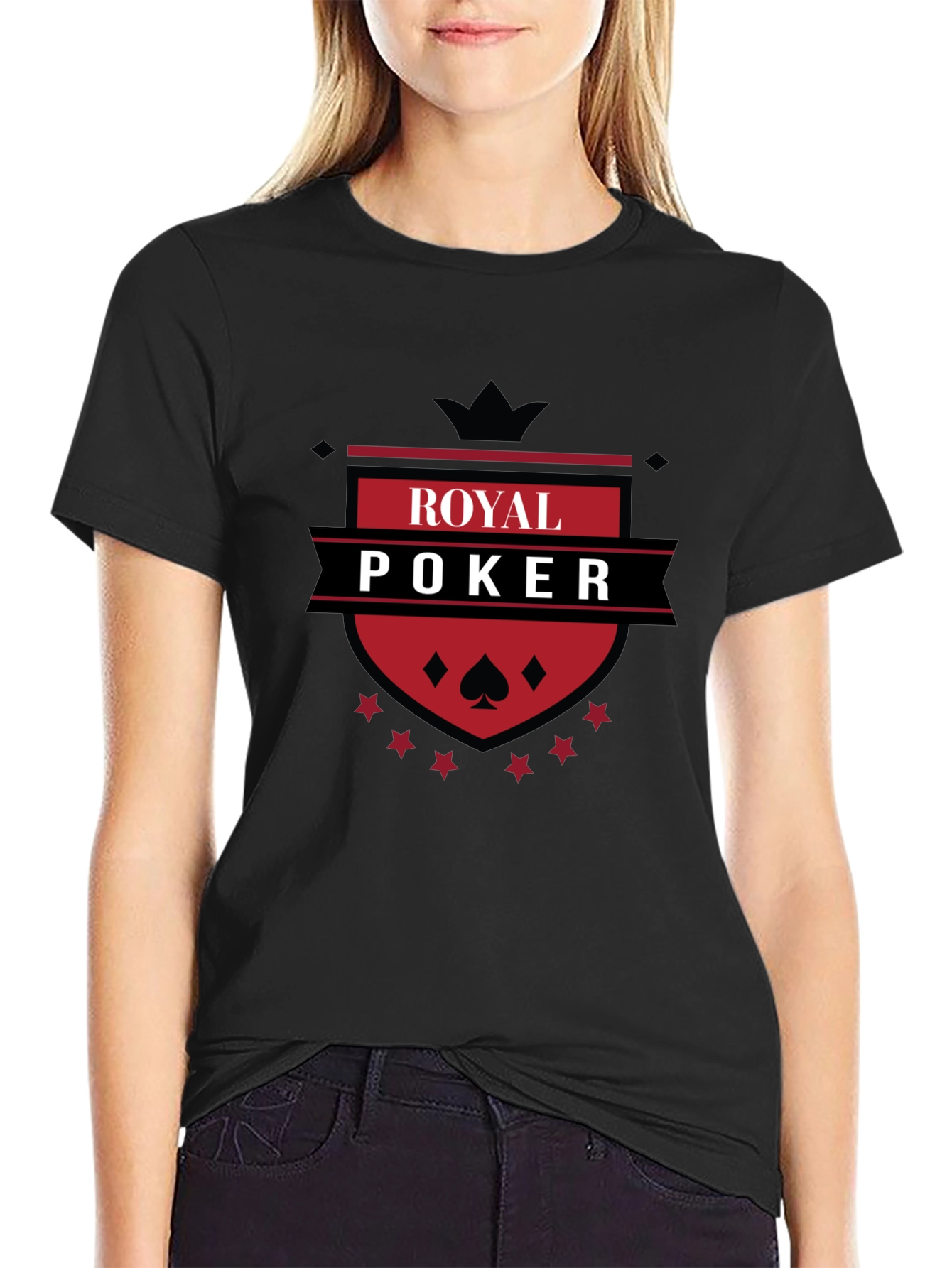 Royal Poker T-Shirt - Black Graphic Tee