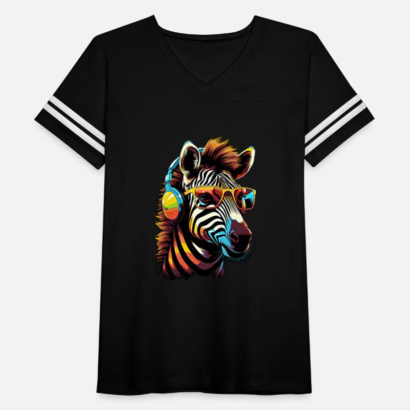 Zebra Jamming in Stylish Glasses and Headphones