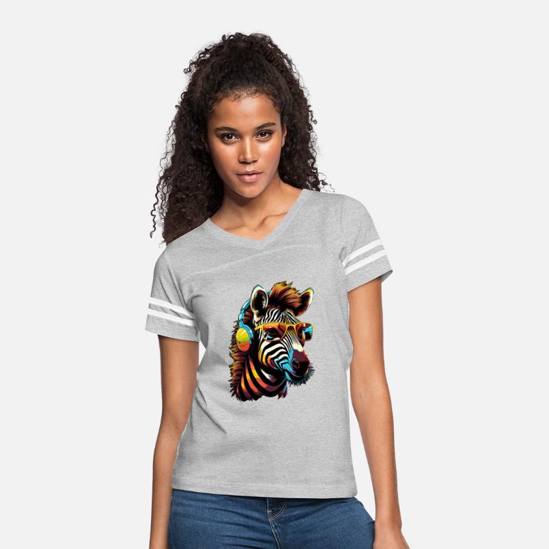 Zebra Jamming in Stylish Glasses and Headphones