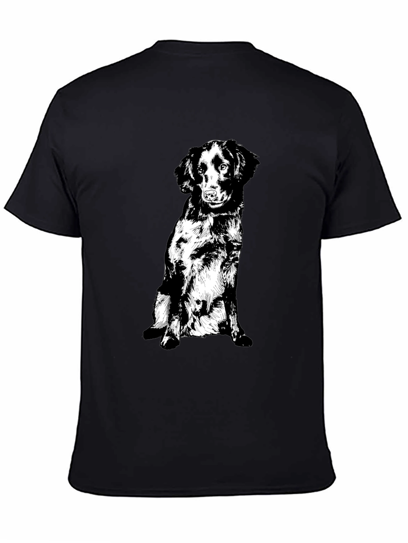 Black Dog Graphic Tee - Cute Pet Lover T-Shirt