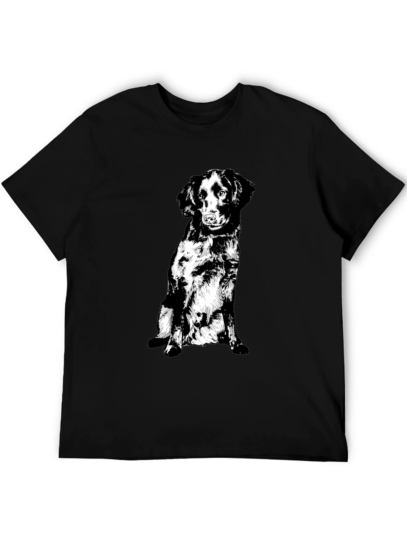 Black Dog Graphic Tee - Cute Pet Lover T-Shirt