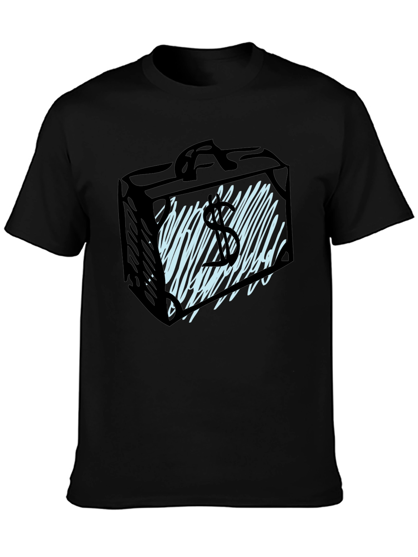Money Briefcase Graphic Tee - Black