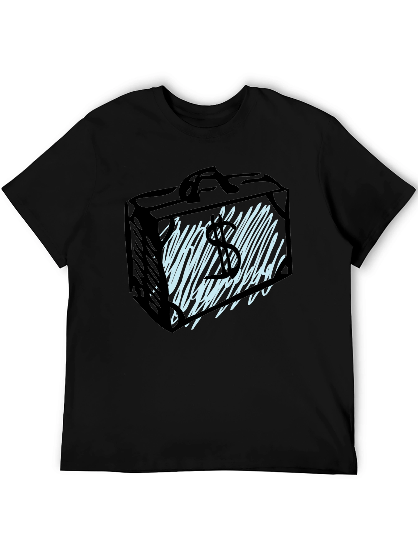 Money Briefcase Graphic Tee - Black