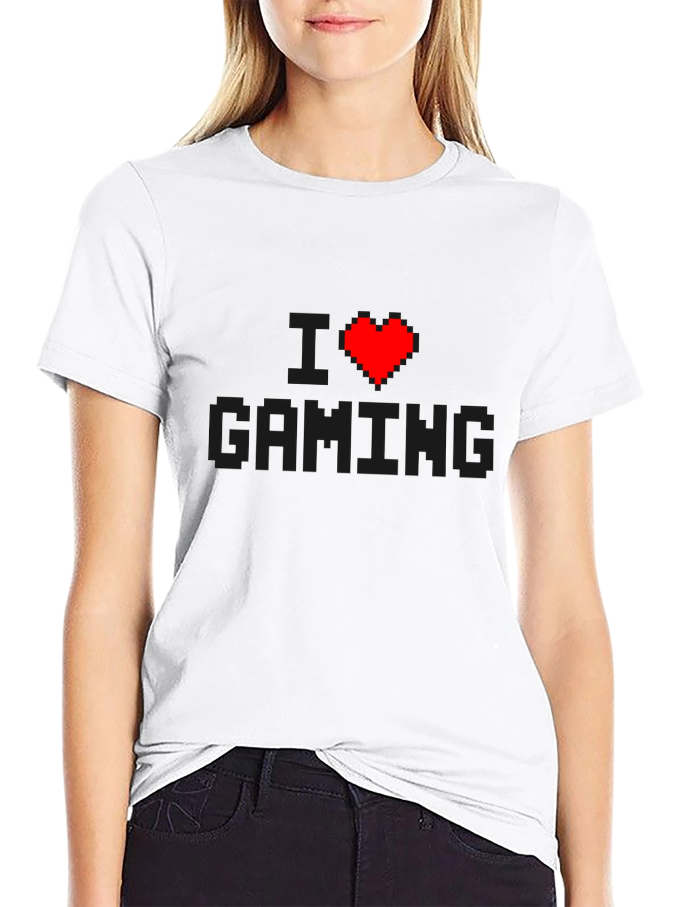 I Heart Gaming T-Shirt Pixel Art Gamer Tee