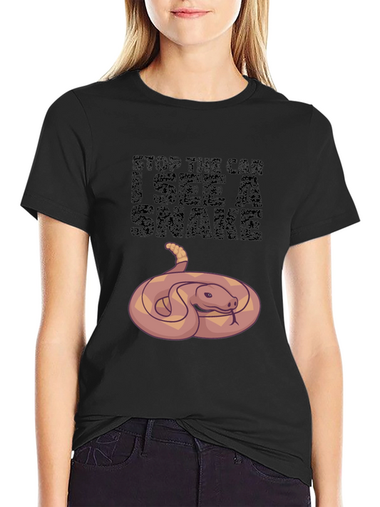Funny Snake Graphic Tee - Stop The Car!
