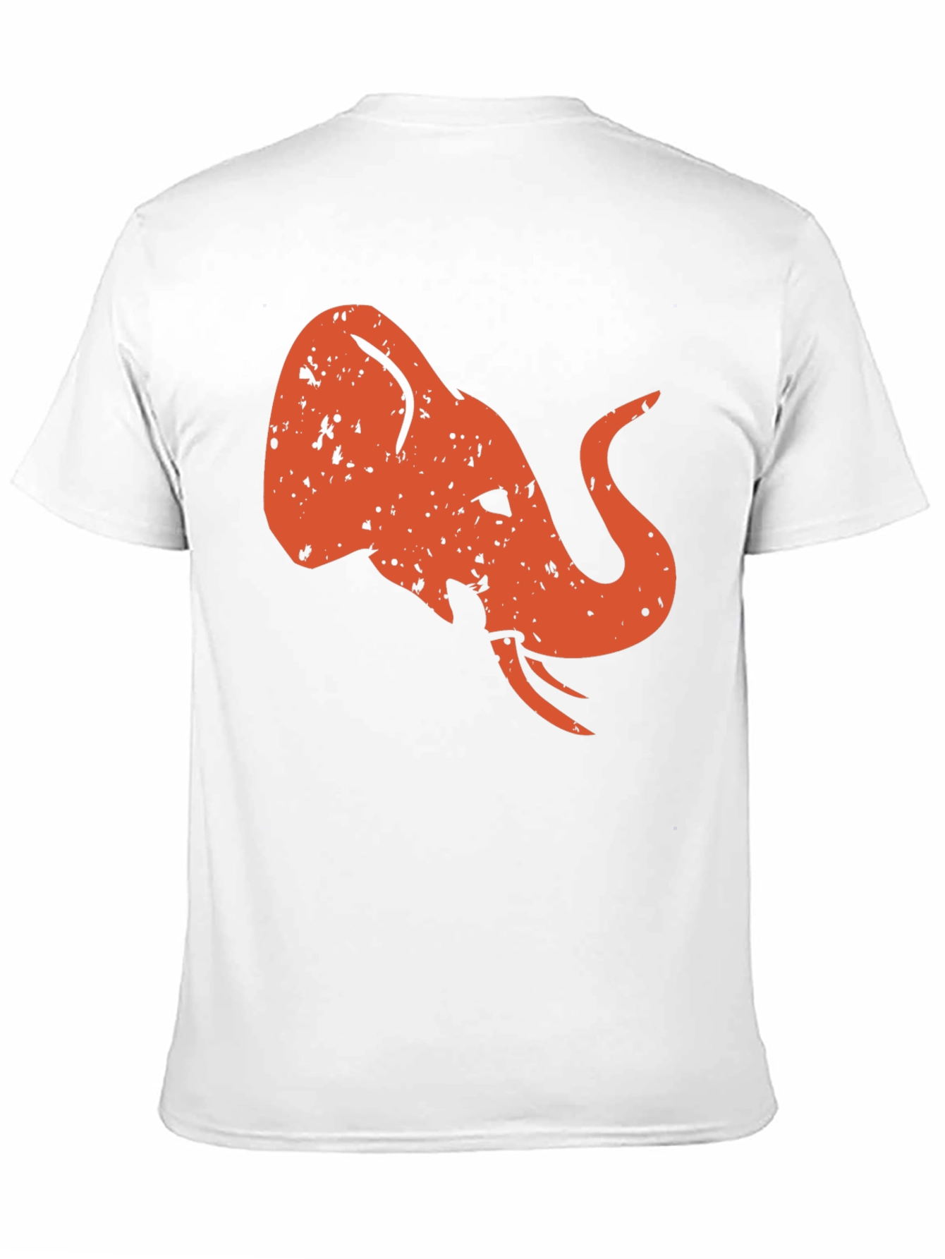 Retro Elephant Graphic Tee - Black Cotton Shirt