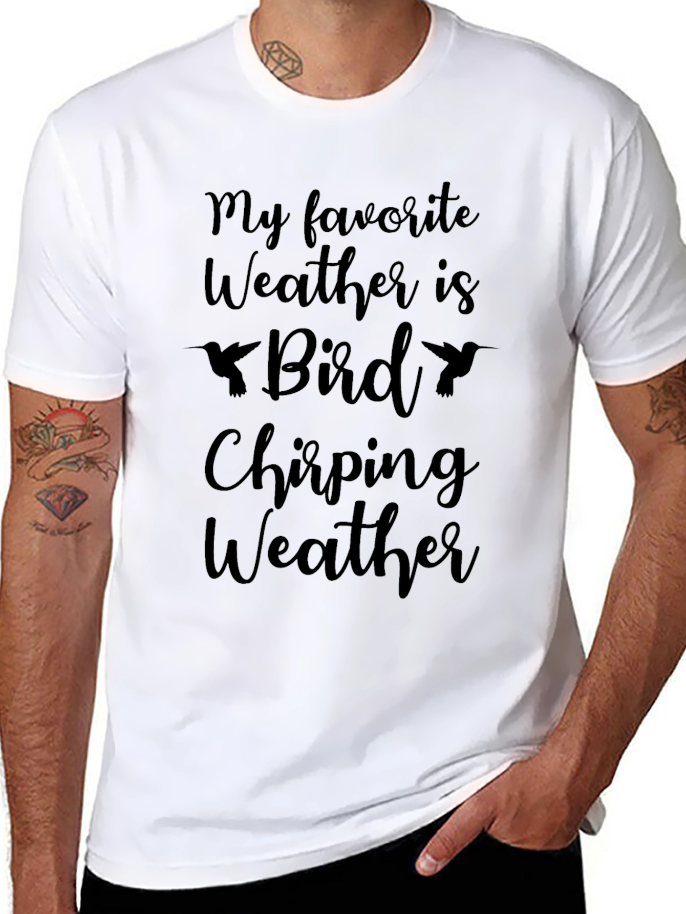 Bird Chirping Weather Graphic Tee