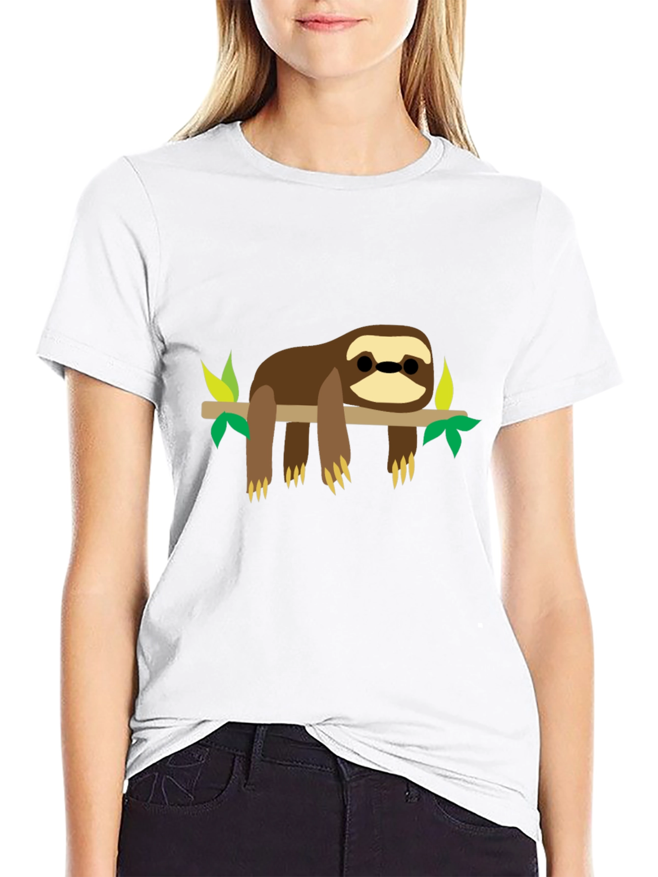 Sloth On Branch Graphic Tee