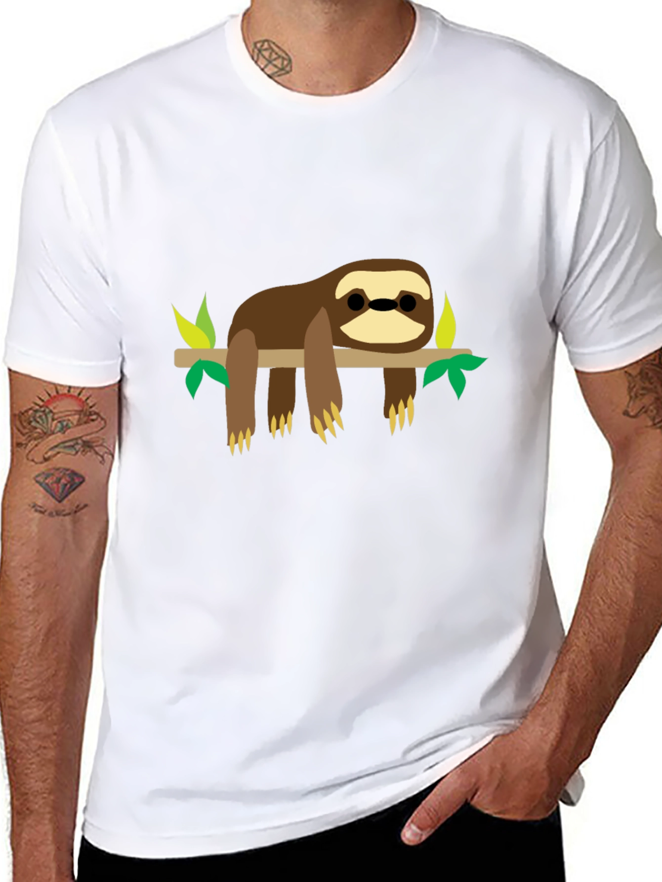 Sloth On Branch Graphic Tee