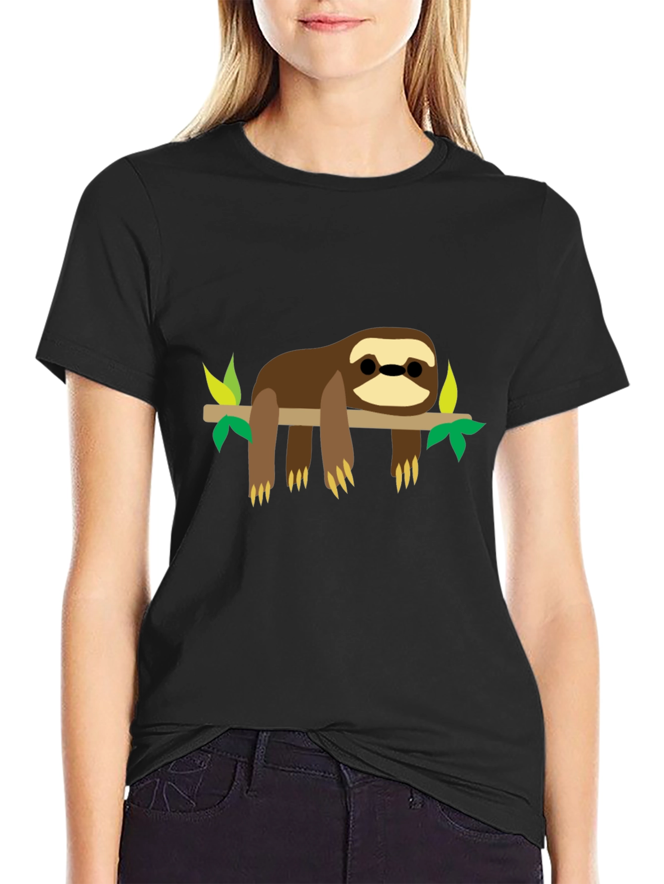 Sloth On Branch Graphic Tee