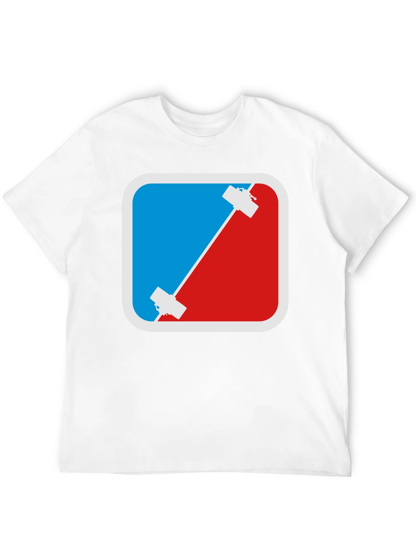 Climbing T-Shirt - Red & Blue Rock Climbing Design