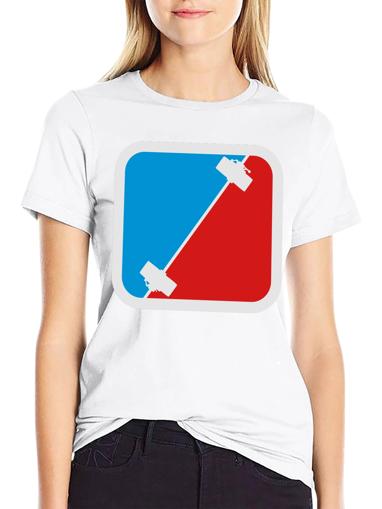 Climbing T-Shirt - Red & Blue Rock Climbing Design