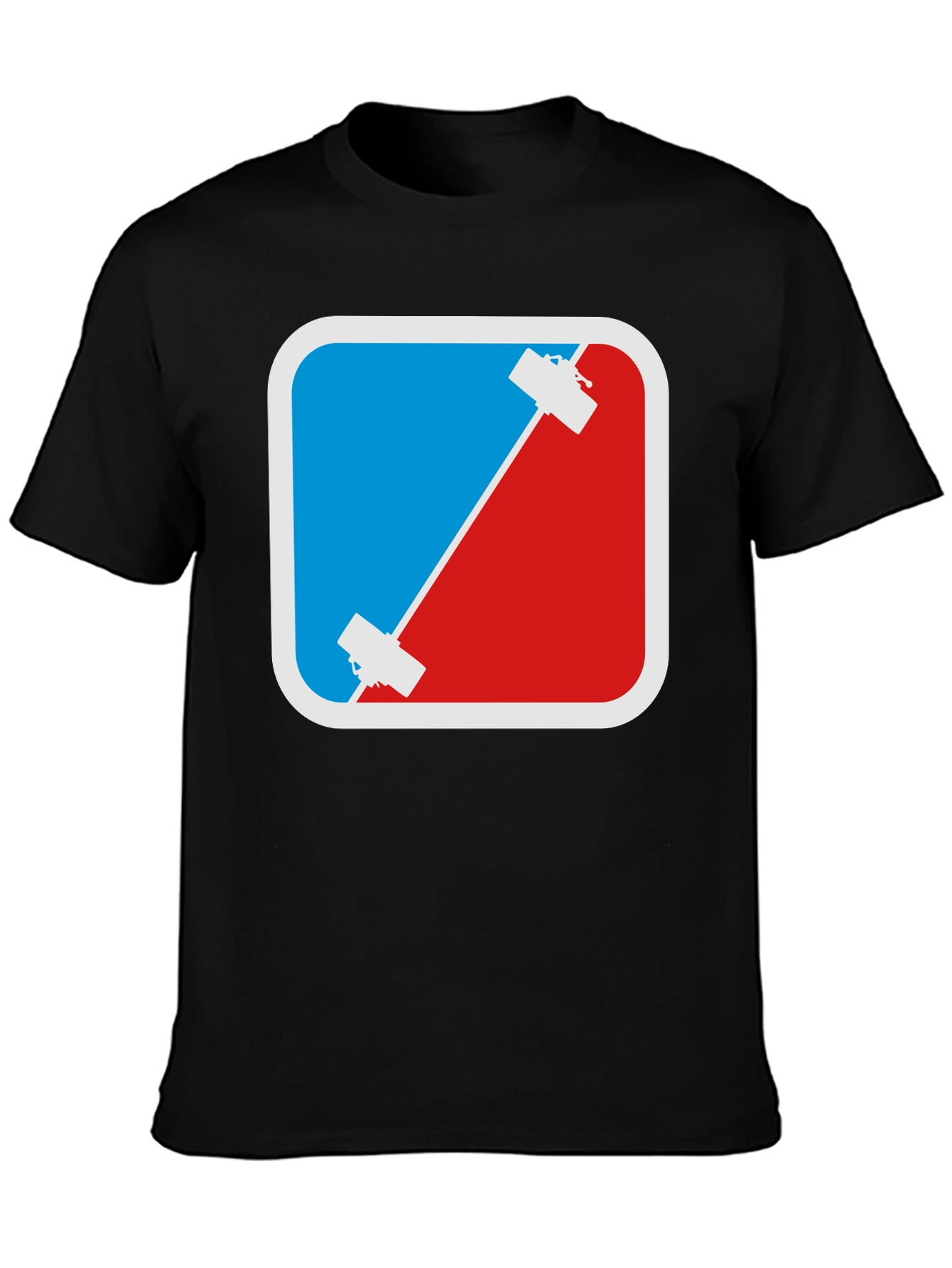 Climbing T-Shirt - Red & Blue Rock Climbing Design