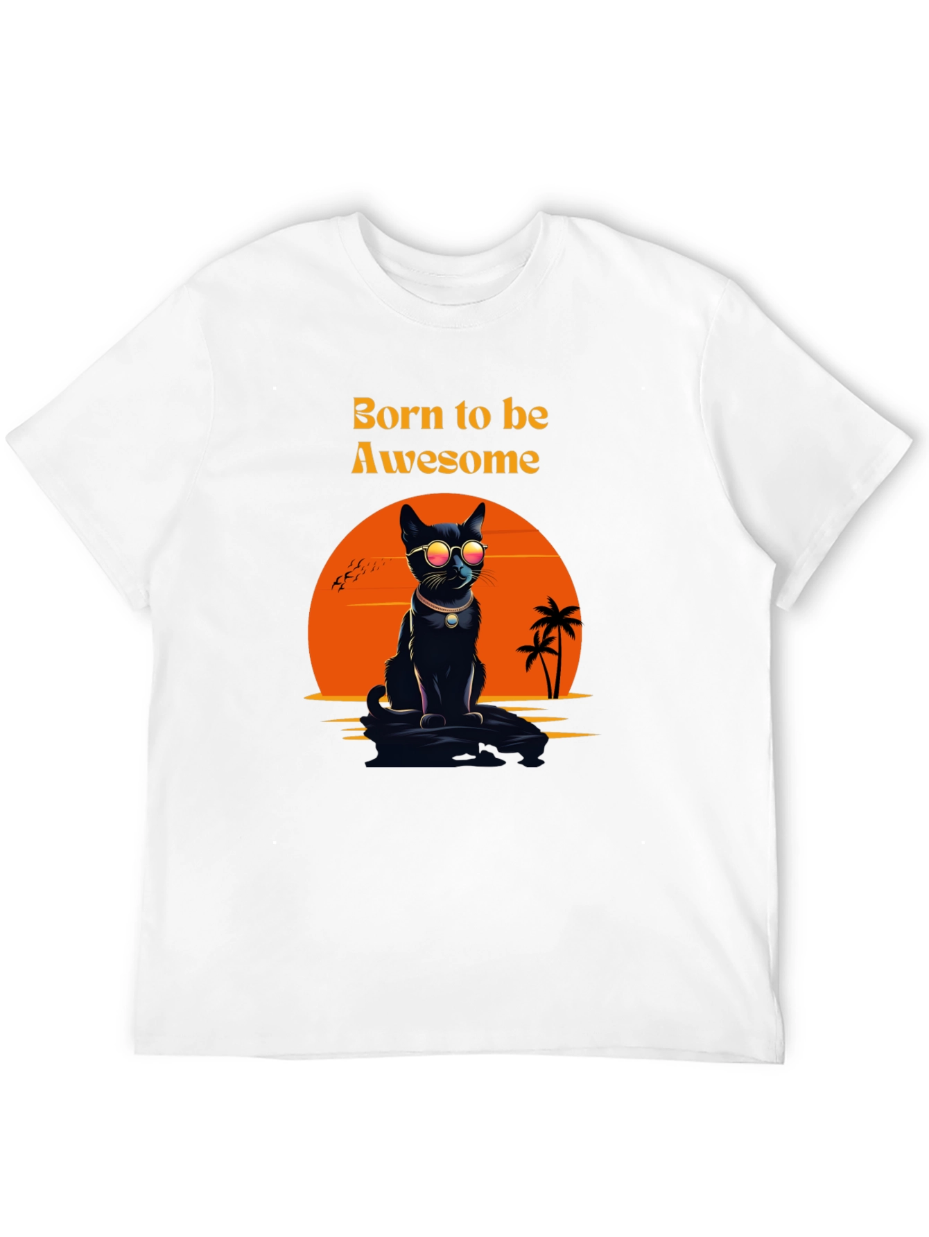 Awesome Cat T-Shirt: Born to be Awesome Tee