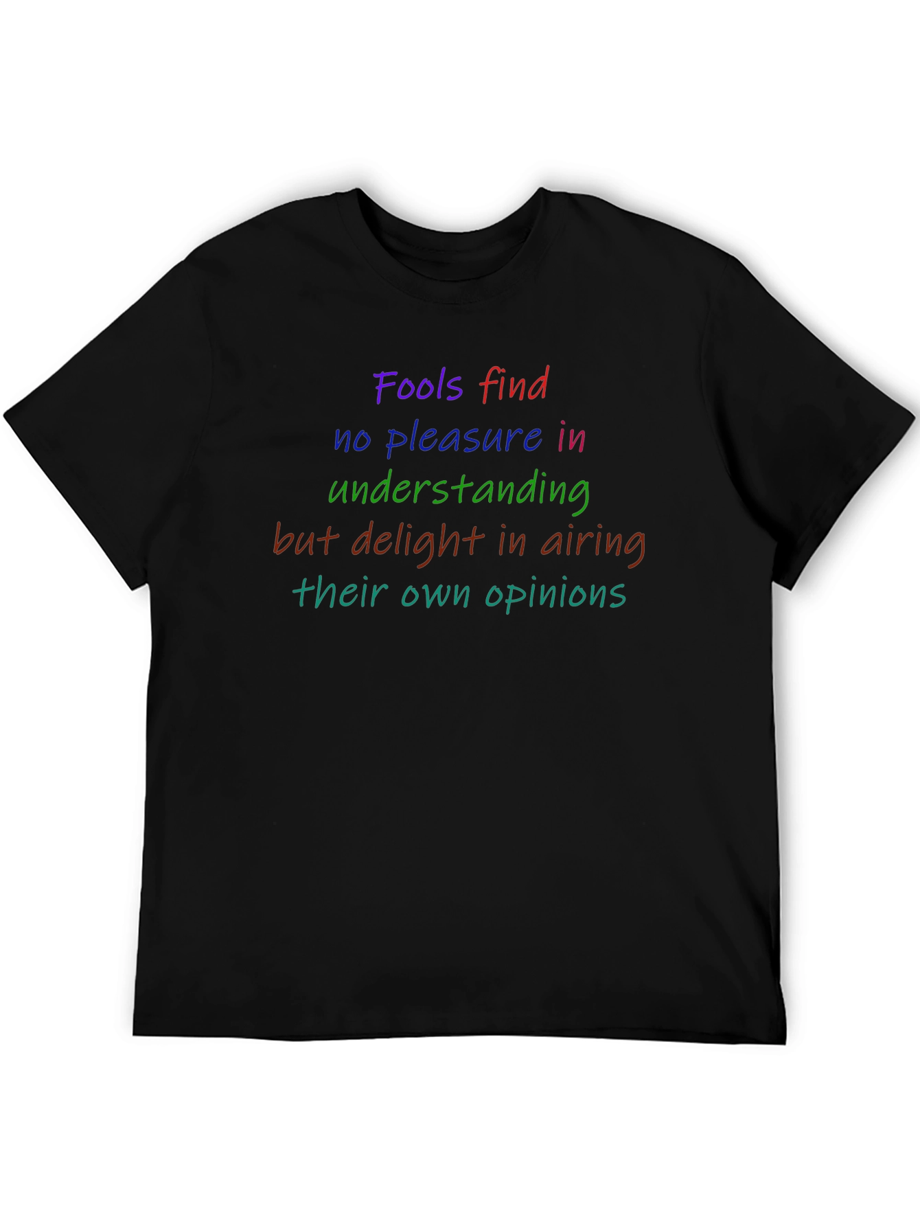 Statement T-Shirt: Fools find no pleasure