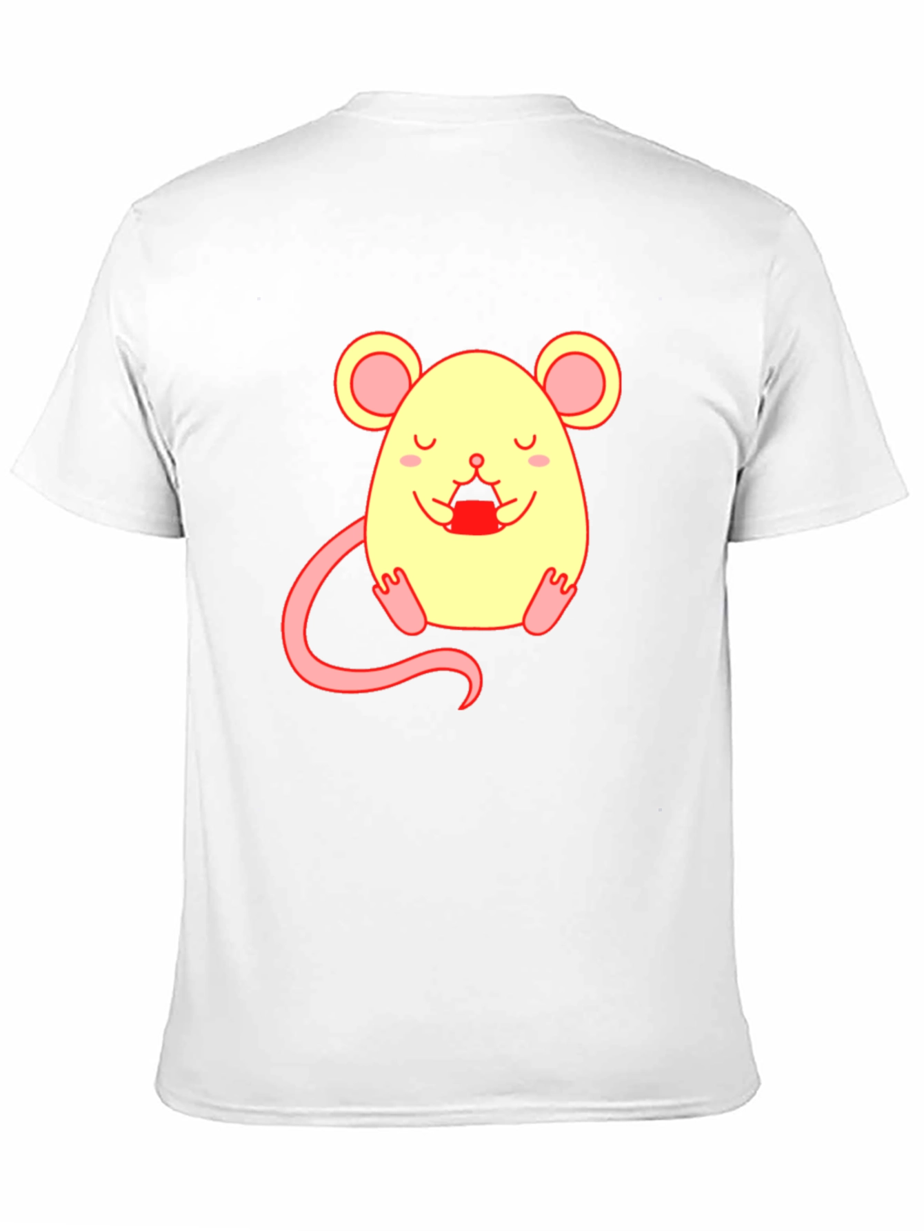 Cute Cartoon Mouse Graphic T-Shirt - Unisex Black Tee