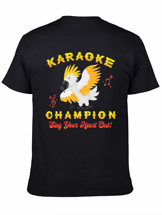 Karaoke Champion Parrot Graphic Tee