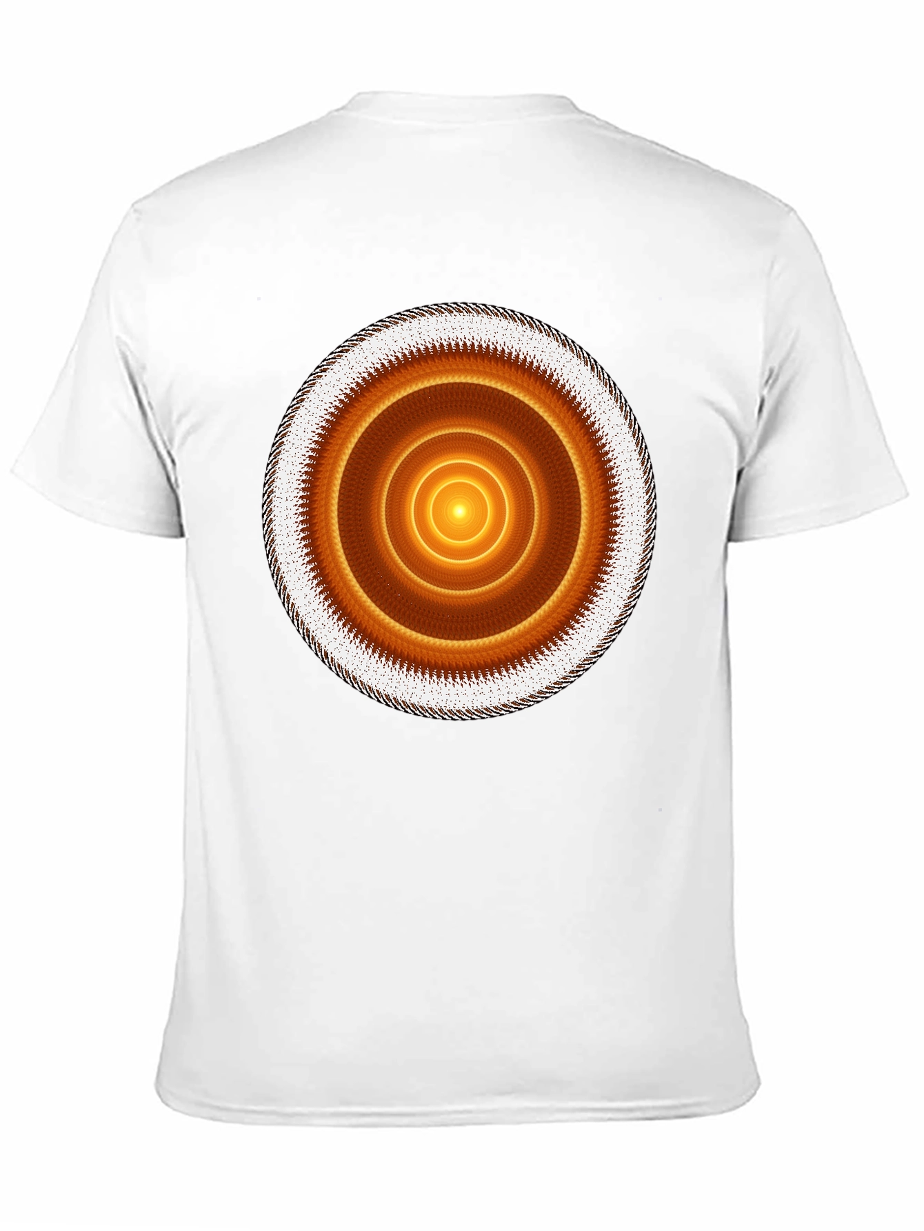Geometric Circle Graphic Print Black T-Shirt