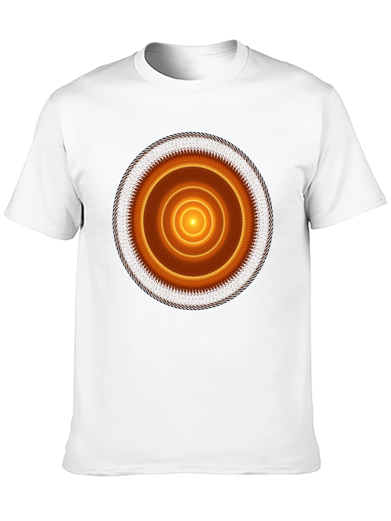 Geometric Circle Graphic Print Black T-Shirt