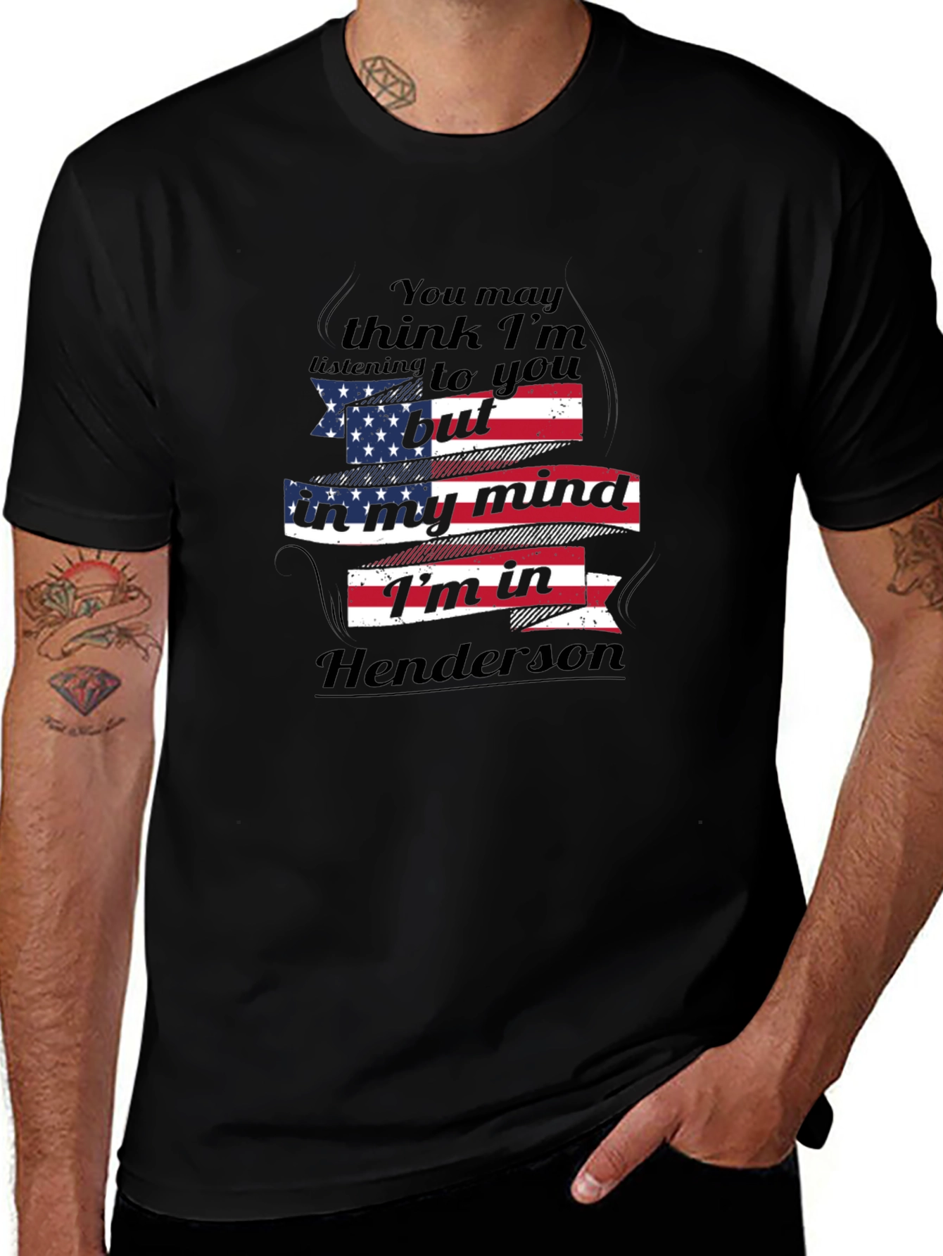 Henderson Mind T-Shirt - American Flag Design