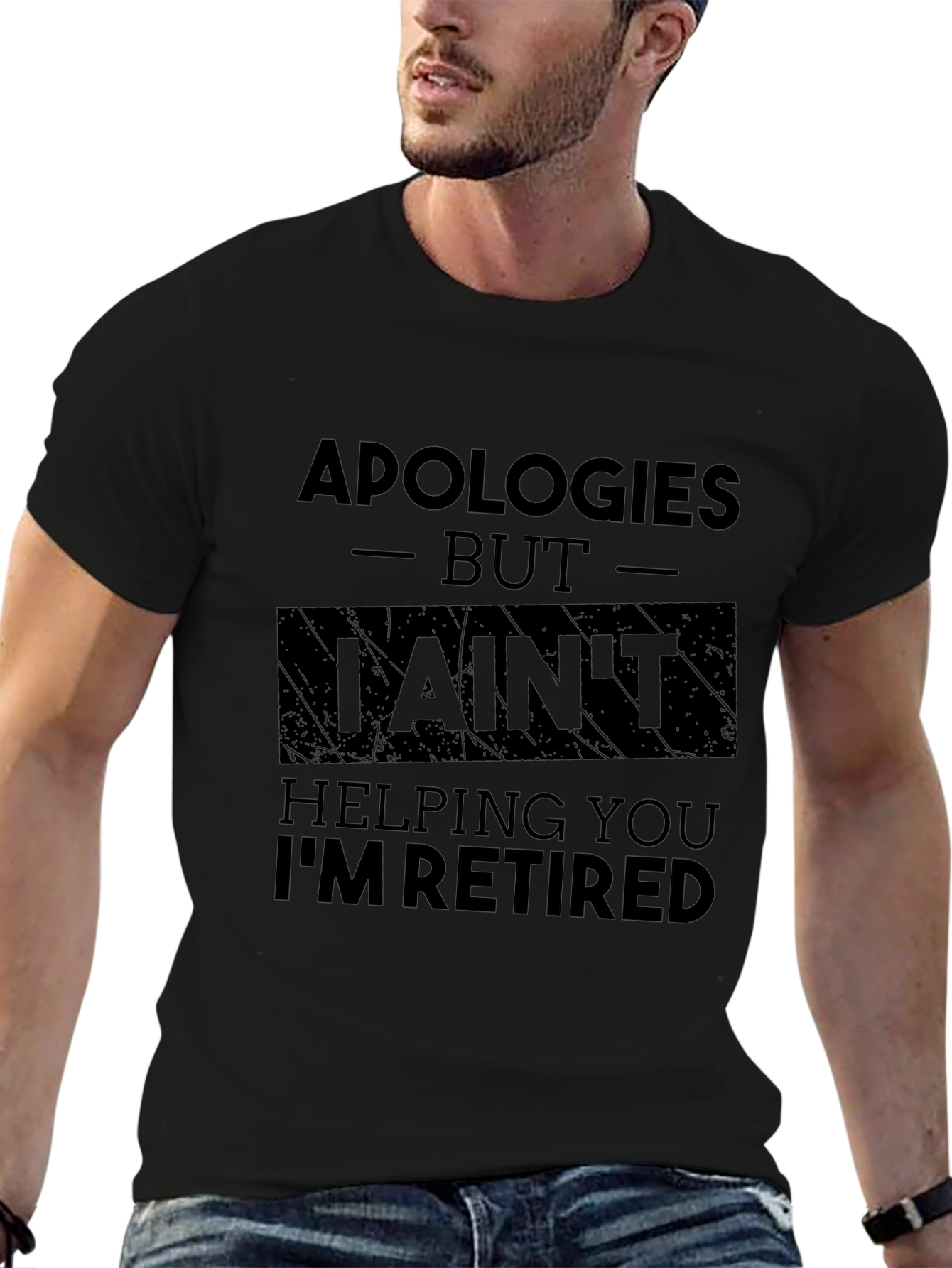 Apologies Im Retired Black T-Shirt