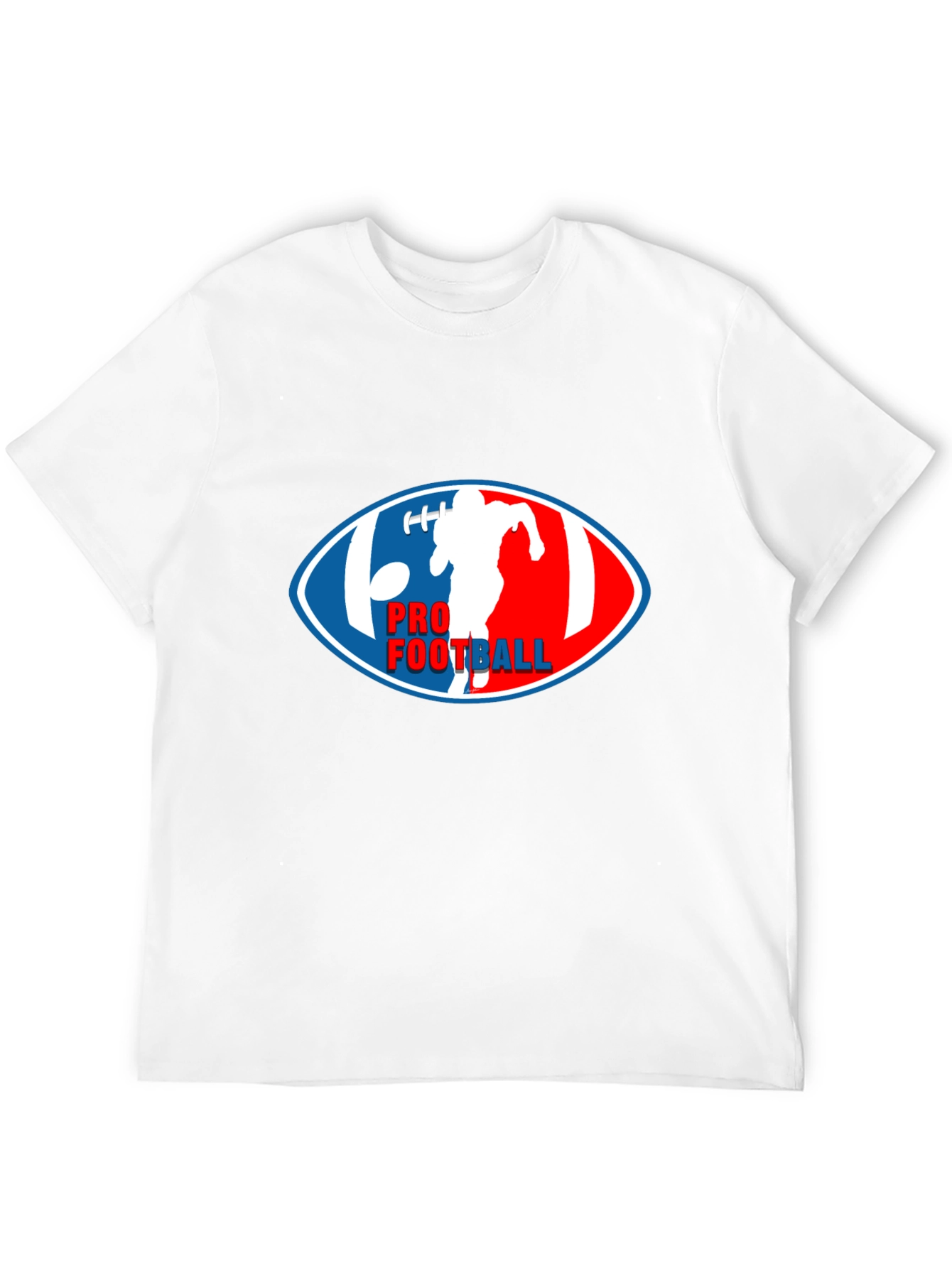 Pro Football Graphic T-Shirt - Black Crew Neck