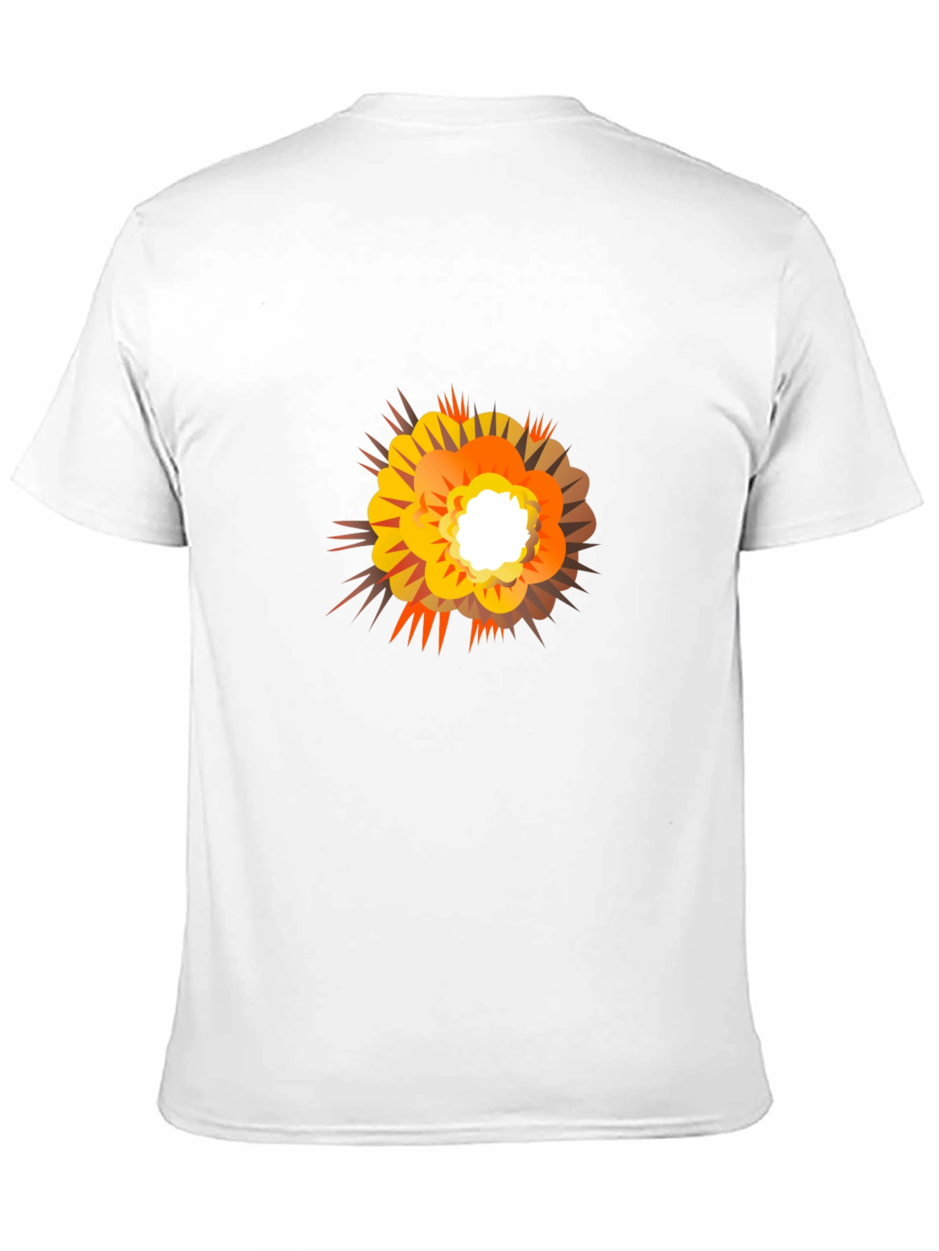 Explosion Graphic Print Black T-Shirt