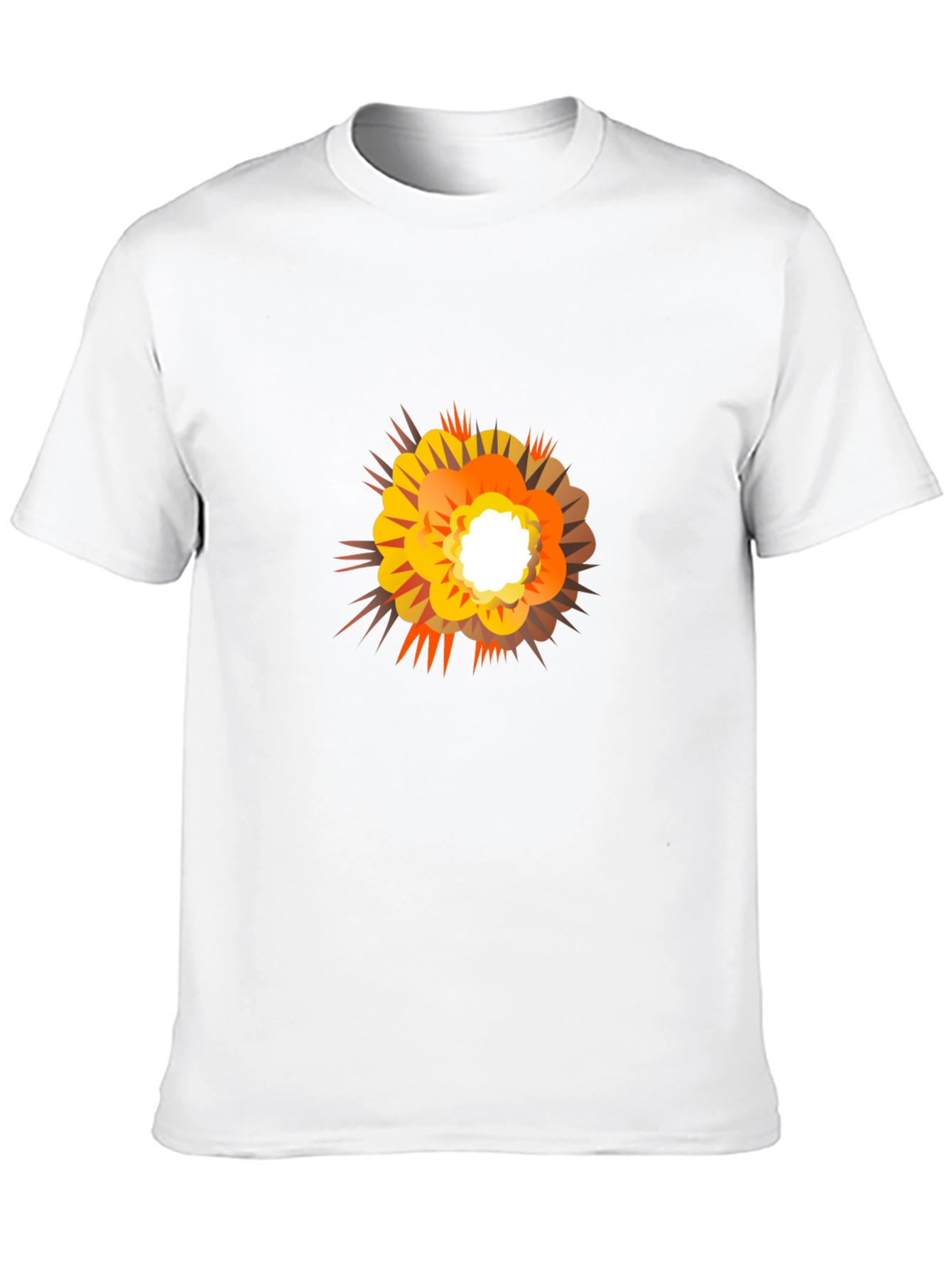 Explosion Graphic Print Black T-Shirt