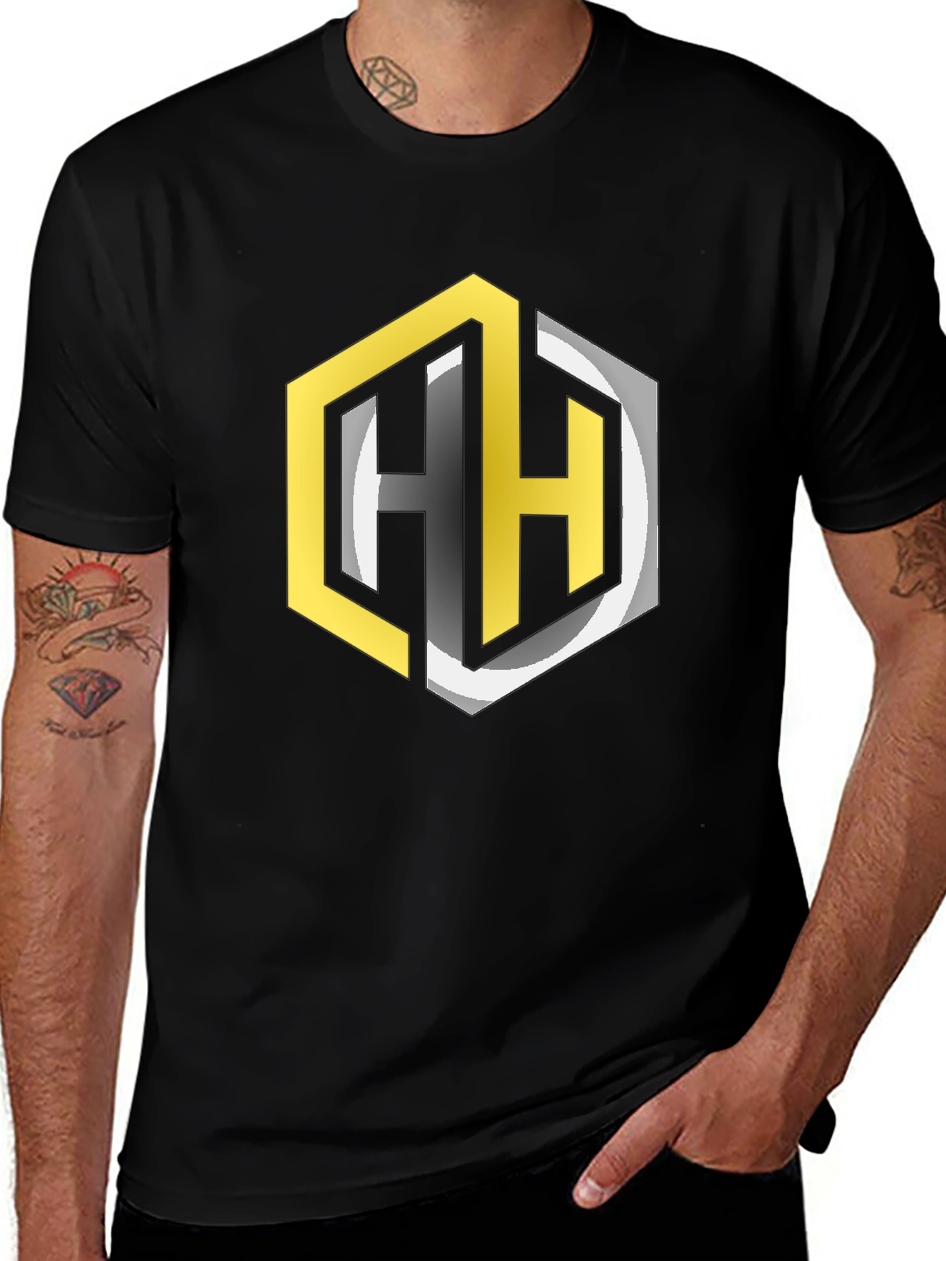 Hexagon HH Logo Black T-Shirt