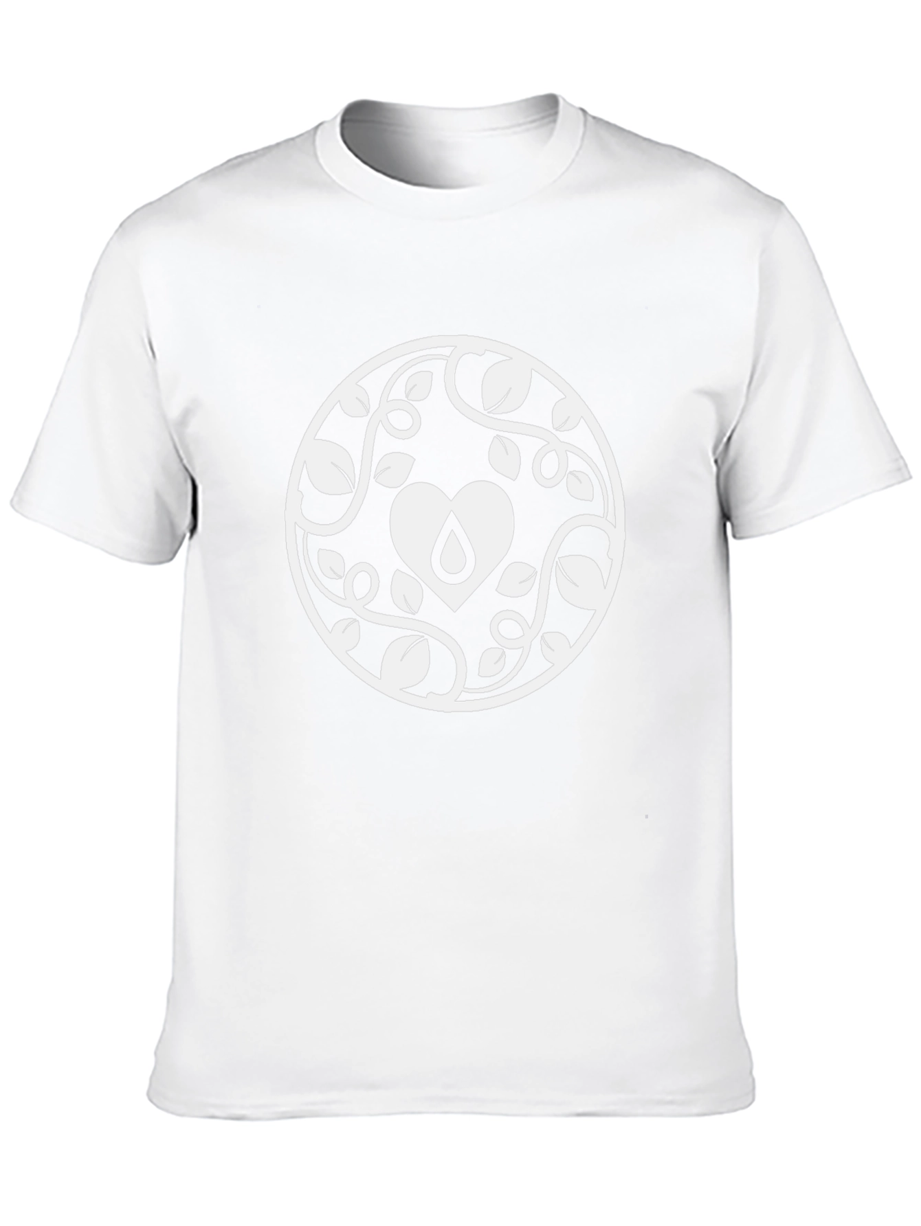 Heart & Vine Graphic Tee - Stylish Black T-Shirt